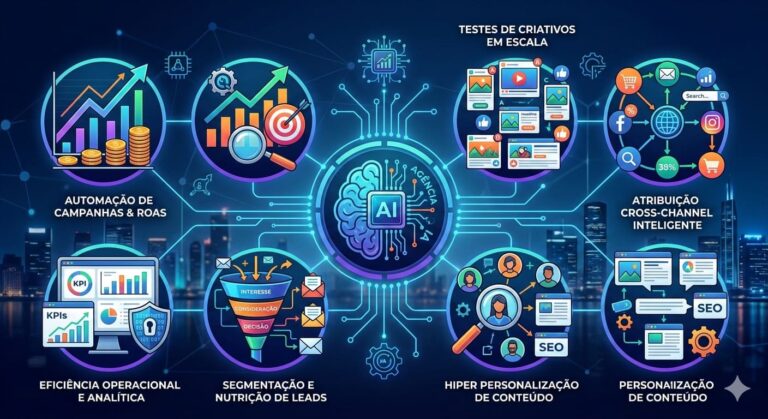 Serviços essenciais de uma agência IA no mercado digital agência IA